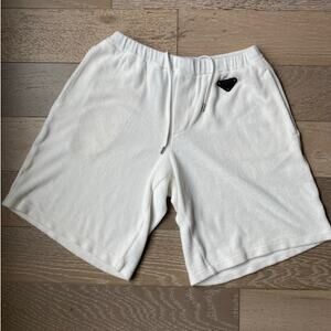 Prada Terry Cloth Shorts Mens Medium Triangle Plaque